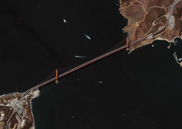 Golden Gate Bridge Satellite