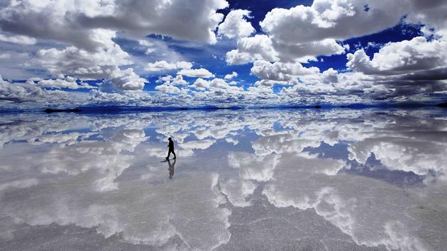 Bolivia Salt flat mirror surface