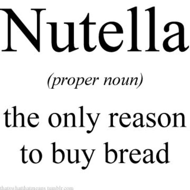 buying bread nutella