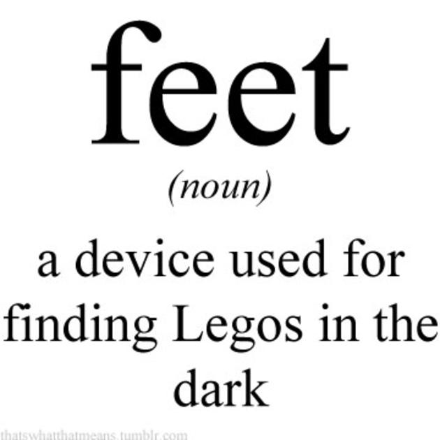 feet and lego