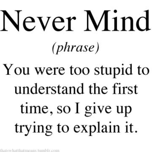 never mind meaning