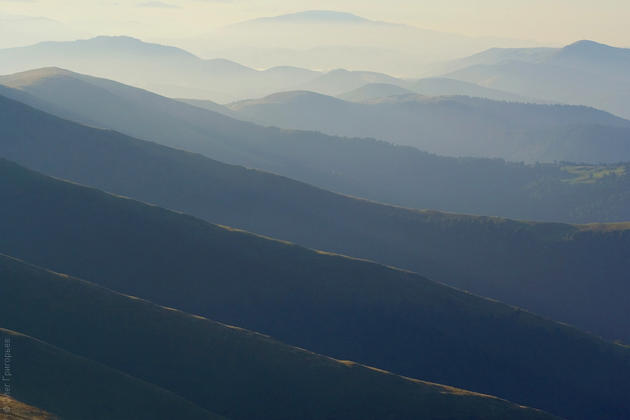 View from the Great Peak, Carpathian Mountains, Ukraine