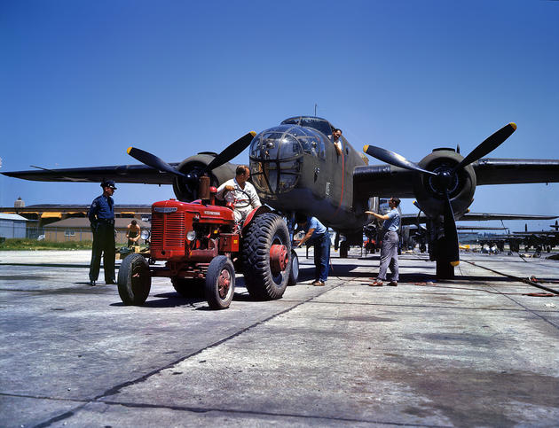 USA during the 1940's in colour