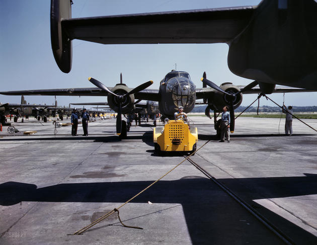 USA during the 1940's in colour