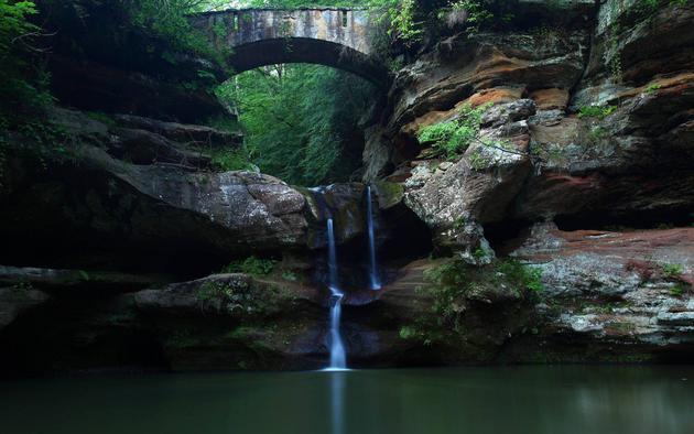 Waterfall old man's cave Huge Wallpaper