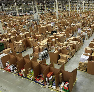 Amazon's huge wearhouse in Swansea, Wales