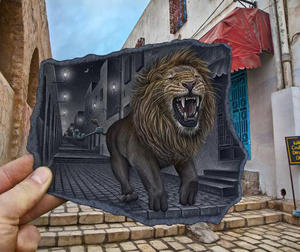 Ben Heine Pencil and Photo Combination Art