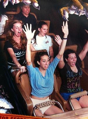 funny rollercoaster face