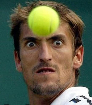 Funny tennis face