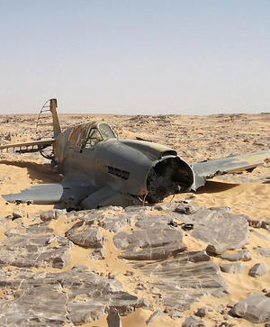 P-40 Kittyhawk RAF Wreck Sahara Egypt