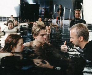 Filming titanic photo old