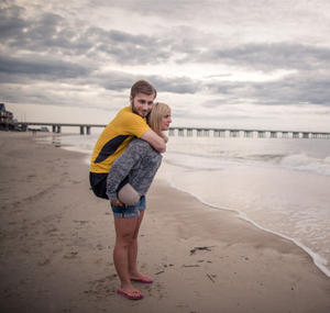 Taylor and Danielle at the Beach