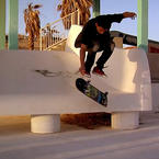 Skateboarding in Abandoned Waterpark in the Desert