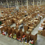 Amazon's huge wearhouse in Swansea, Wales