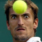 Funny tennis face
