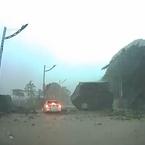 Lucky Driver avoids getting crushed by a Giant Boulder Video