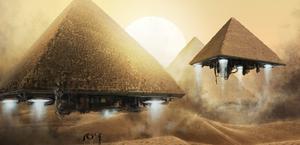 Ancient Aliens Blasting off in Pyramids back to space