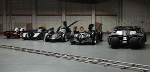 Batmobiles lined up HD Wallpaper
