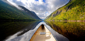 Mountains as seen from Canoe Wallpaper