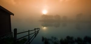 Foggy morning HD wallpaper