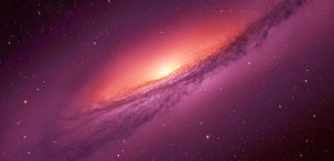 Fucsia Galaxy shines with an orange glow HD Wallpaper