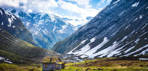 Norwegian Cabin HD Wallpaper