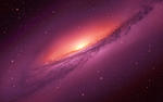 Fucsia Galaxy shines with an orange glow HD Wallpaper