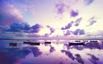 purple sunset hd wallpaper