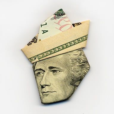 Money Dollar Origami Big Head CAT 3D Sculpture Real $1 Bill Miniature Small Gift 
