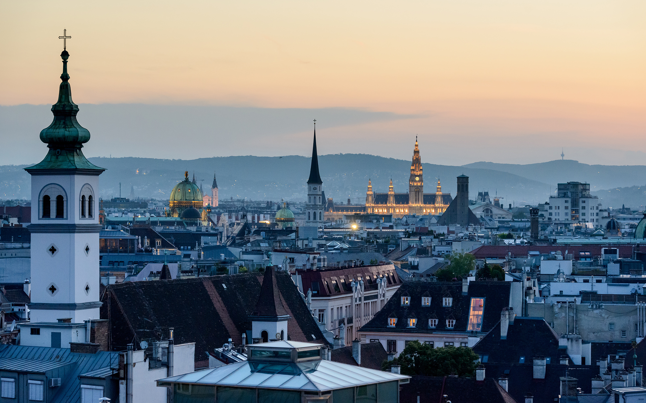 Daily Wallpaper: Sunset in Vienna, Austria | I Like To ...